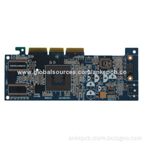Mulitlayer PCB with blue color, min via 0.1mm, min track/space3/3mil, blind vias